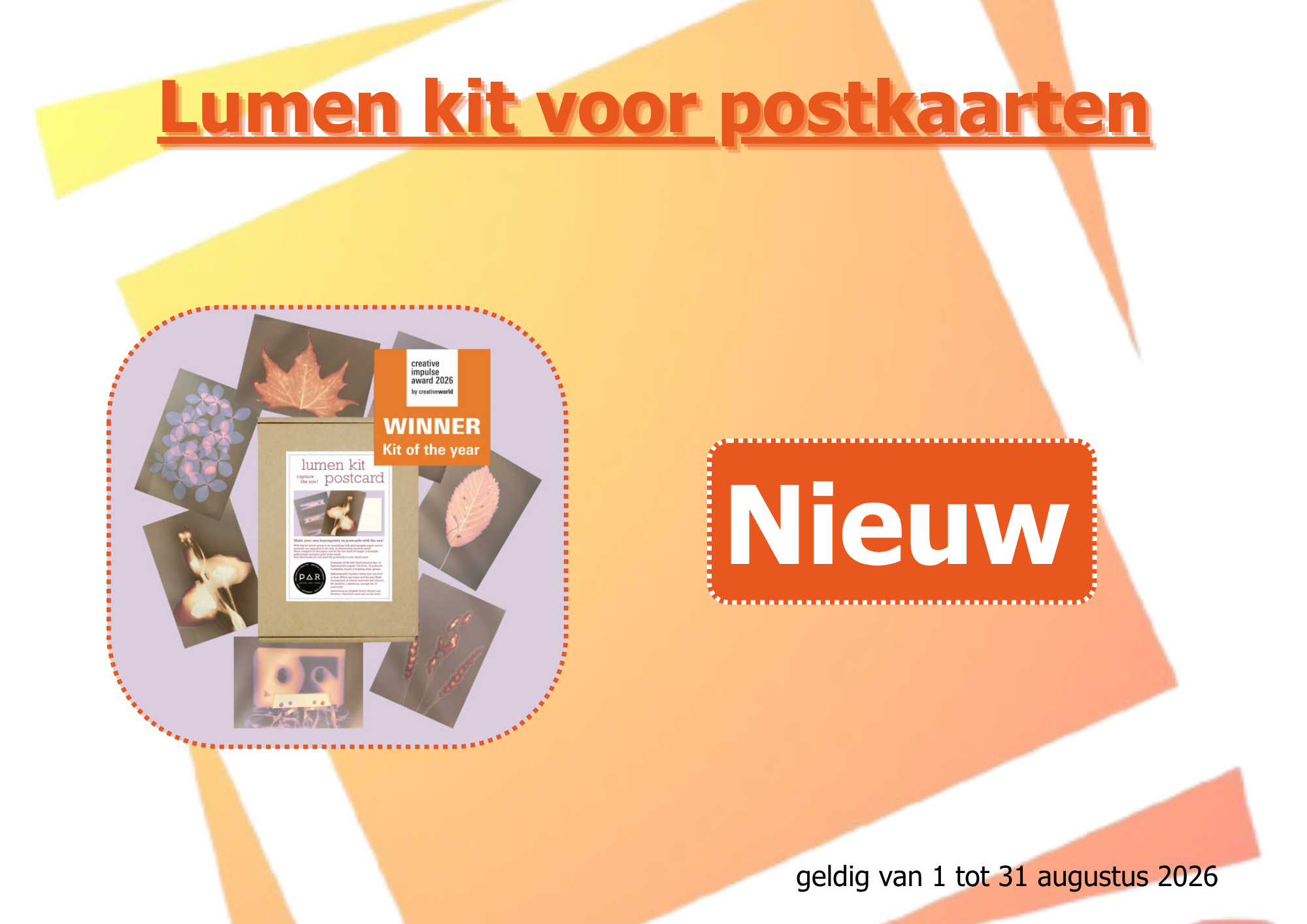 Lumen kit voor postkaarten
