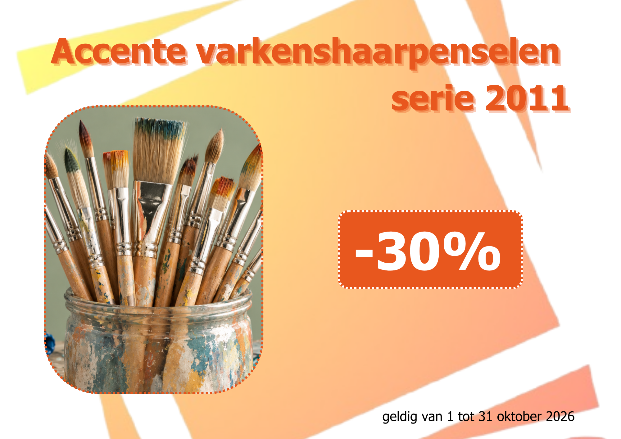 Accente varkenshaarpenselen serie 2011